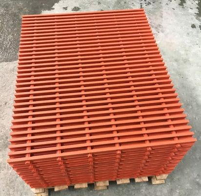 Rejas de plástico reforzado de fibra de vidrio resistente a los químicos para pisos industriales