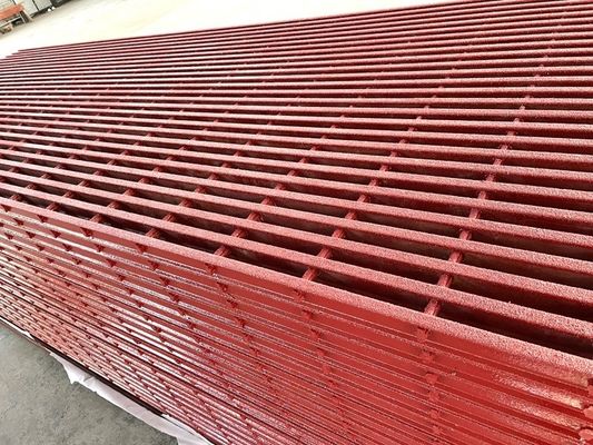 Rejas de plástico reforzado de fibra de vidrio resistente a los químicos para pisos industriales