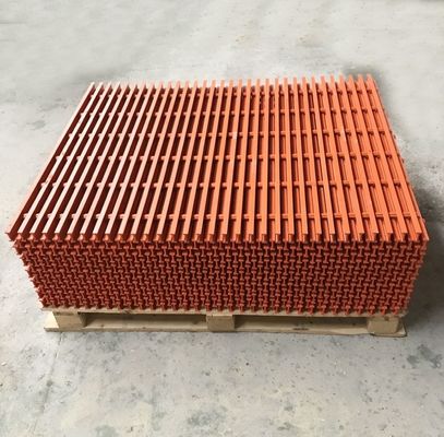 Rejas de plástico reforzado de fibra de vidrio resistente a los químicos para pisos industriales