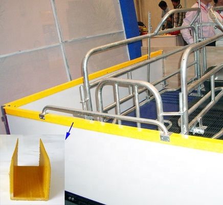 Técnica de pultrusión de fibra de vidrio GFRP canal C para protección/cobertura de borde de tablero de 30 mm