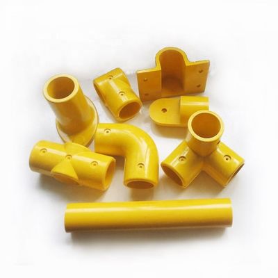 Servicio de corte ofrecido Cerco de seguridad de barandillas industriales de FRP con barandillas redondas de GFRP de 36 mm