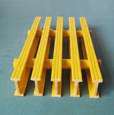 25mm 38mm 50mm 58mm FRP I Bar Grating para pasarela técnica pultrudada anti-corrosión