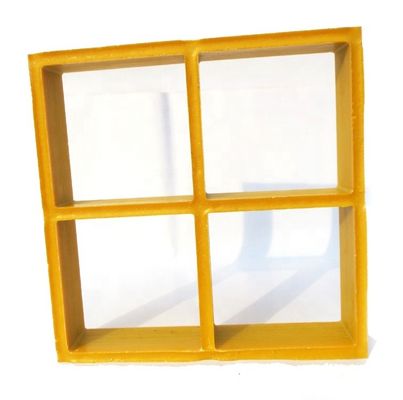 Servicio de corte 50x50mm Gran malla de rejas de FRP Recinto de fibra de vidrio Rejilla de ventilación de aire