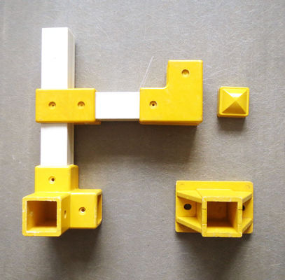 Diseño personalizado de fibra de vidrio aceptado manija de tubo cuadrado para la resistencia química