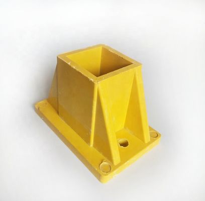 Base del poste de la cerca del tubo cuadrado de FRP de 50 mm con capacidad de corte