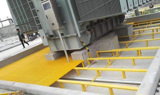 Rejillas de fibra de vidrio GRP para cubiertas de cubierta de buques de alta resistencia/cercas/barrancos de trincheras en FRP