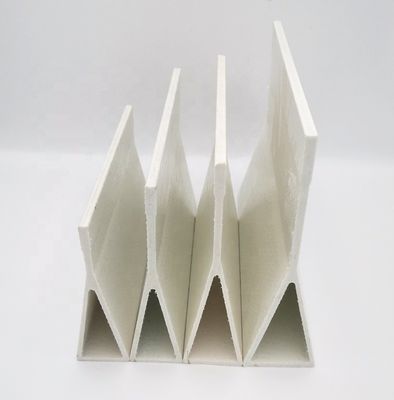 Profiles de vigas de apoyo de alta resistencia FRP de pultrusión de forma triangular de 40 mm a 150 mm de altura
