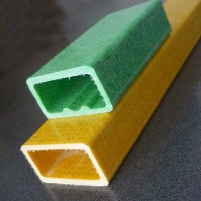 Perfil de tubo rectangular de FRP GFRP personalizable para corte longitud de servicio de 1m a 11,6m