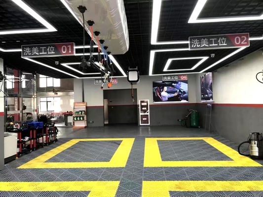 2.0cm PP de bloqueo para el piso de garaje azulejos de piso de lavado de automóviles alfombras de rejilla antiderrapante