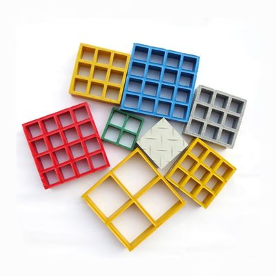 Técnica personalizada Rejilla de FRP moldeada de GFRP para pasarelas/pavimentos de cubiertas/trencheras