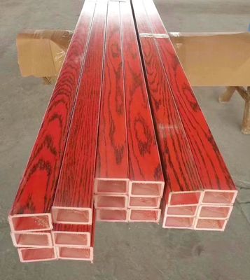 Tubo de fibra de vidrio de acabado liso con patrón de grano de madera personalizado y servicio de corte