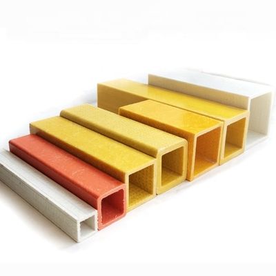 30 mm 38 mm 44 mm 50 mm GFRP pultrudo FRP tubo cuadrado estructuras resistentes y duraderas