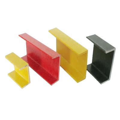 Perfil de canal C de plástico reforzado con fibra de vidrio resistente a la corrosión química para exteriores