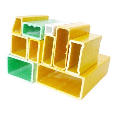 Tubos rectangulares compuestos de FRP de alta resistencia Resistencia excepcional a la corrosión química
