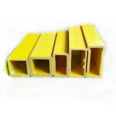 Tubos rectangulares compuestos de FRP de alta resistencia Resistencia excepcional a la corrosión química