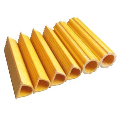 Colores personalizados de alta capacidad de carga de engranaje y tipo D de tubo pultrudo de FRP ideal para los peldaños de la escalera de paso de FRP