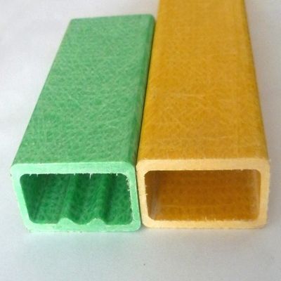 Estructuras Fibra de vidrio de alta resistencia tubo plano FRP plástico compuesto polo rectangular longitud de 1m a 11,6m