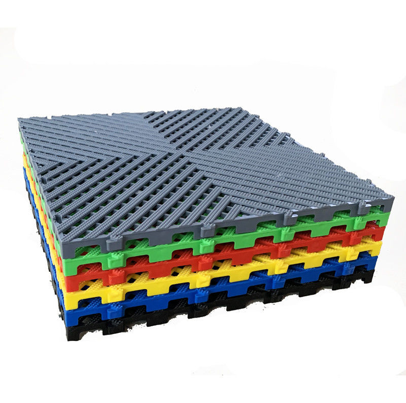 2.0cm PP de bloqueo para el piso de garaje azulejos de piso de lavado de automóviles alfombras de rejilla antiderrapante