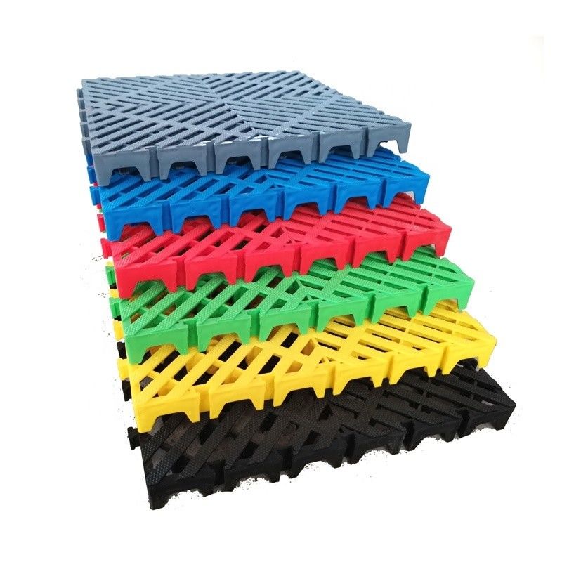 50x50x5.0cm Alfombras de piso de garaje de plástico para taller de lavado de coches estilo de diseño industrial