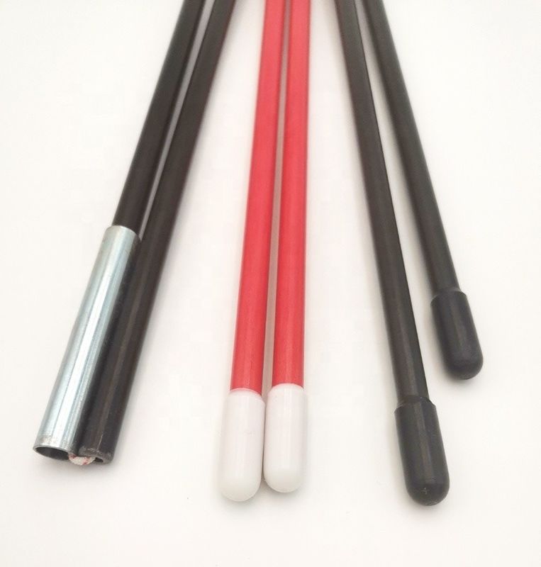 Color personalizado 7.9mm 9.5mm 11mm Fibra de vidrio Polvos de tienda de campaña GFRP FRP plástico barra de tienda suave